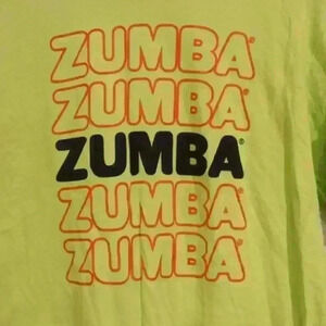 Zumba Womens  Tee Green T Shirt Medium